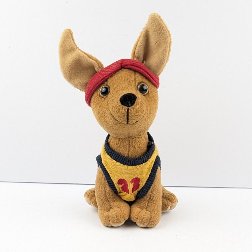 Vintage 90's Taco Bell Dog Plush in #23 Basketball Jersey & Headband